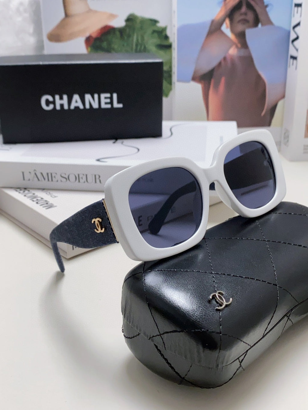 Chanel Square Silver Lens Sunglasses for Men & Women - 867068 - detail image 7