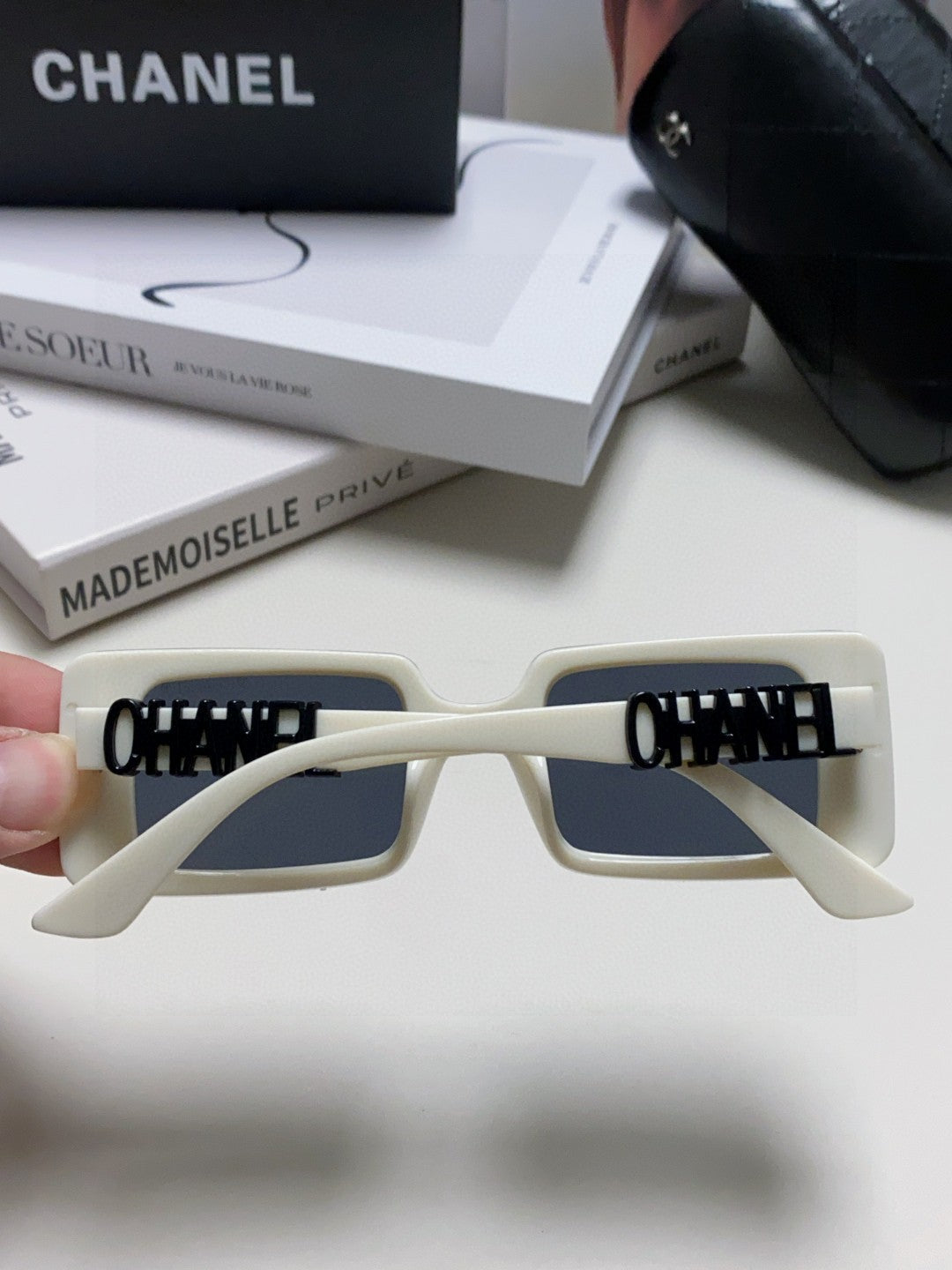 Chanel Polarized Square Silver Lens Sunglasses for Men & Women - detail image 4