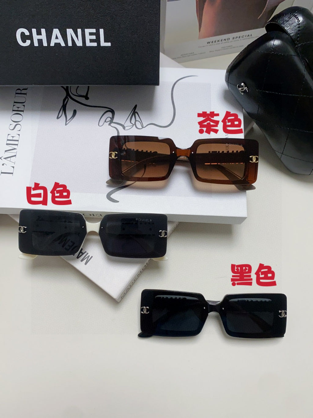 Chanel Polarized Square Silver Lens Sunglasses for Men & Women - detail image 9