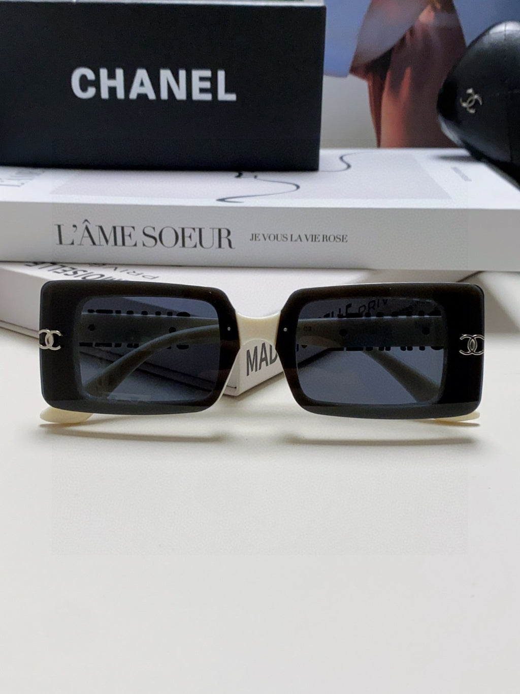 Chanel Polarized Square Silver Lens Sunglasses for Men & Women - detail image 6