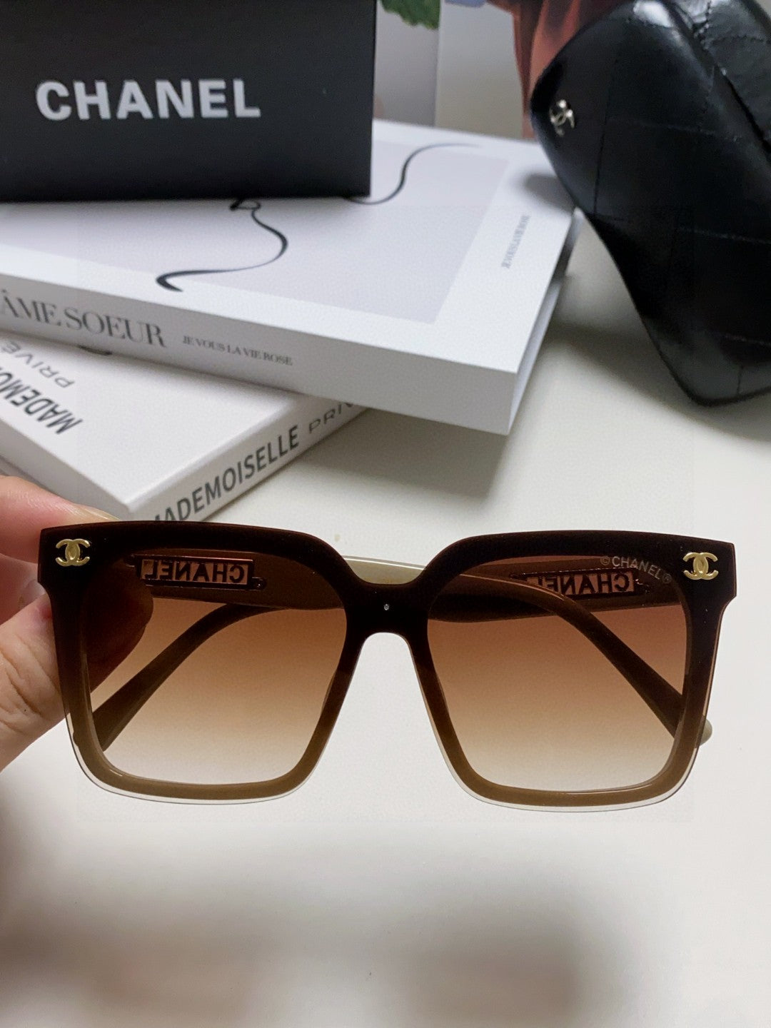 Chanel Square Brown Lens Sunglasses for Men & Women - 867072 - detail image 3