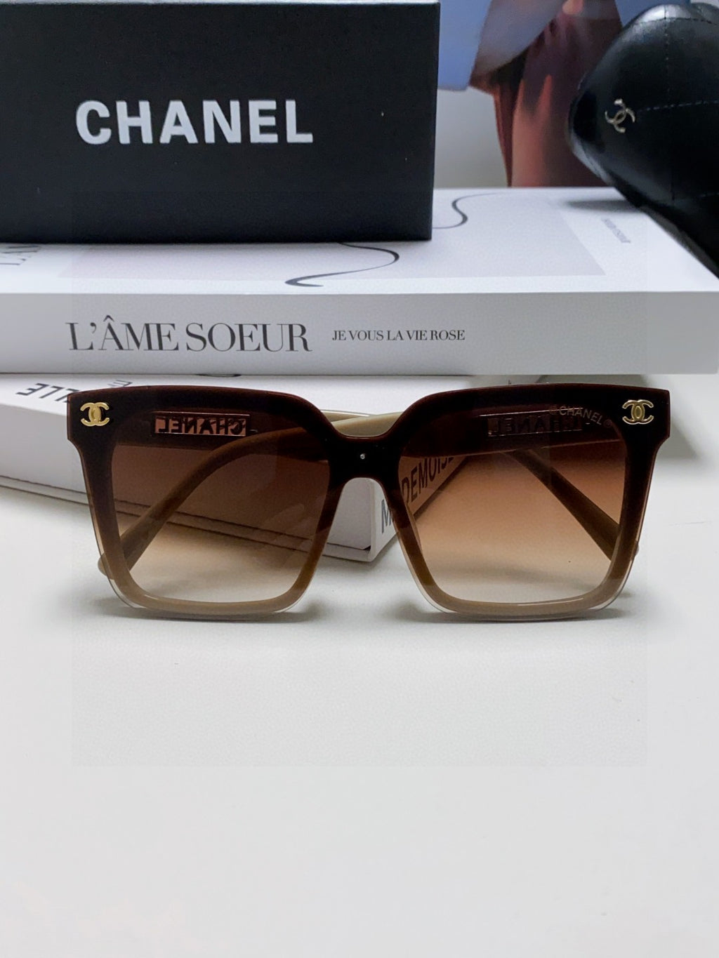 Chanel Square Brown Lens Sunglasses for Men & Women - 867072 - detail image 6
