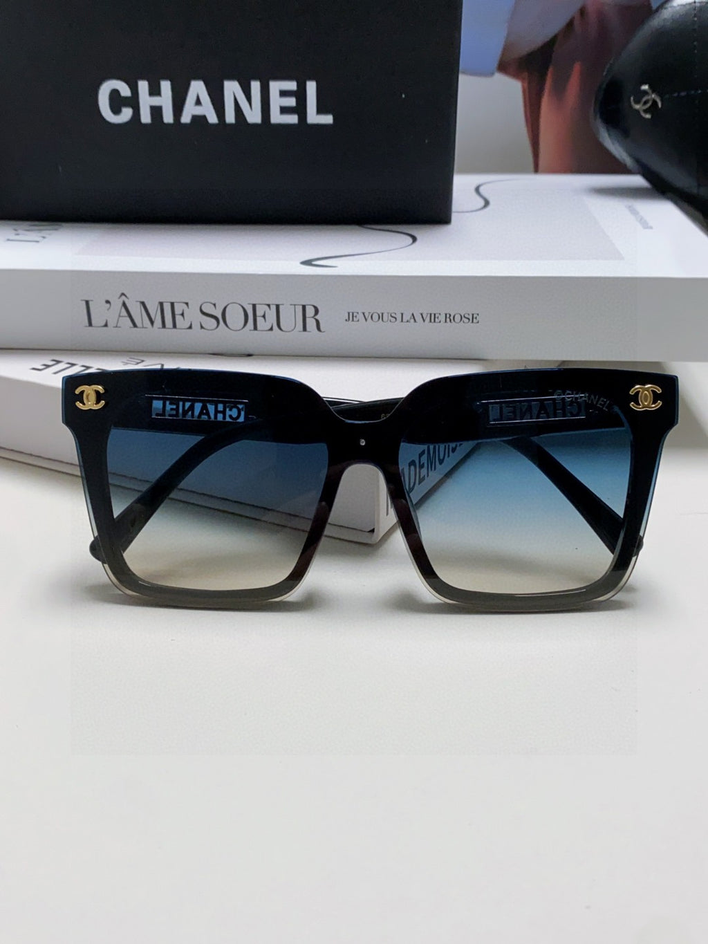 Chanel Square Black Lens Sunglasses for Men & Women - 867073 - detail image 6