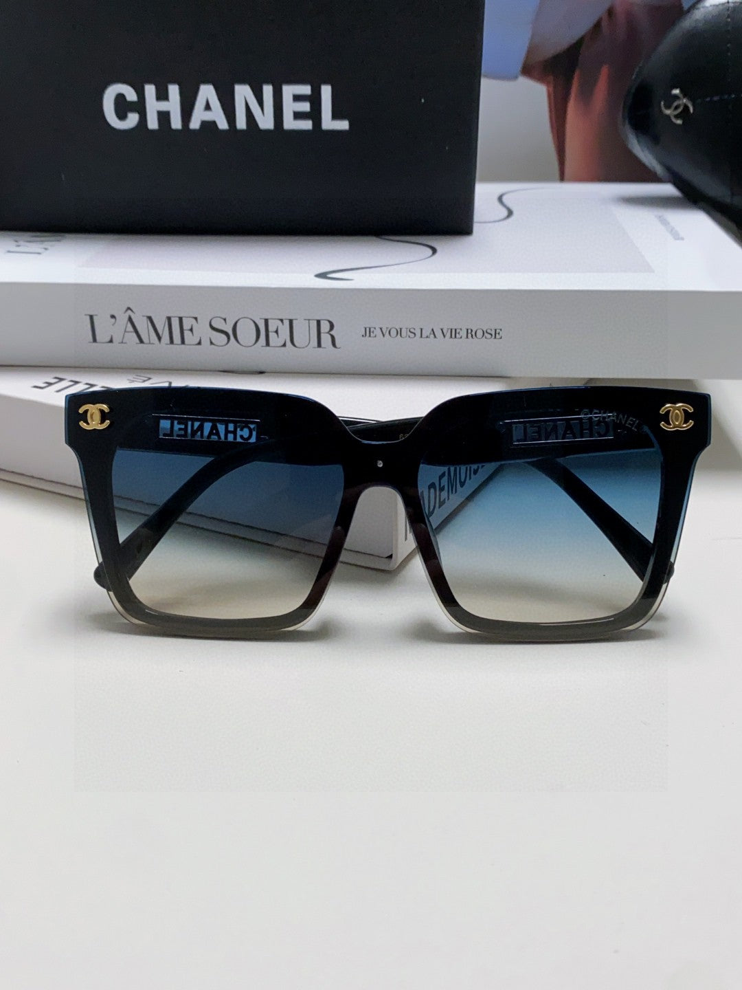 Chanel Square Black Lens Sunglasses for Men & Women - 867073 - detail image 6