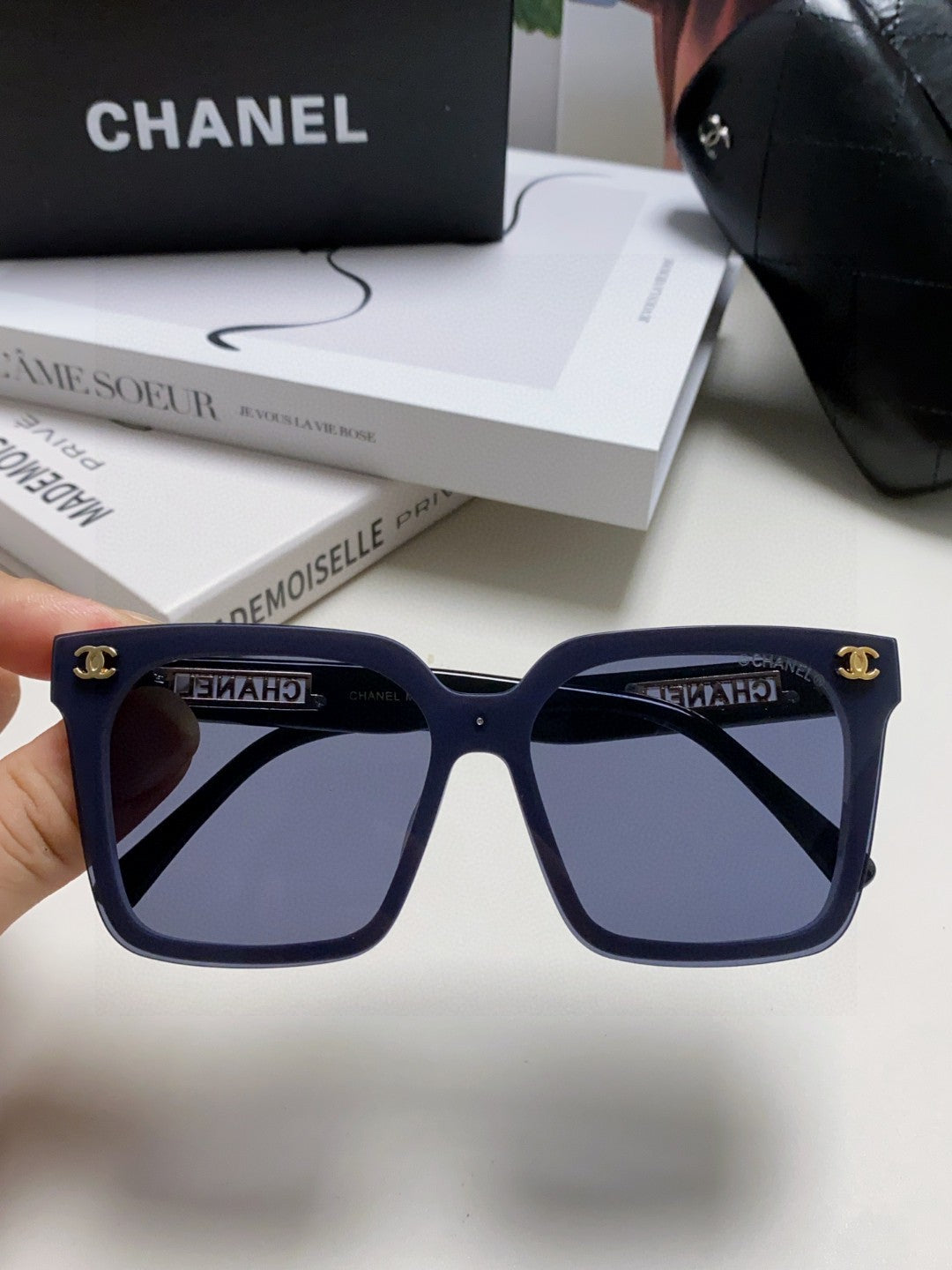 Chanel Square Blue Lens Sunglasses for Men & Women - 867074 - detail image 3