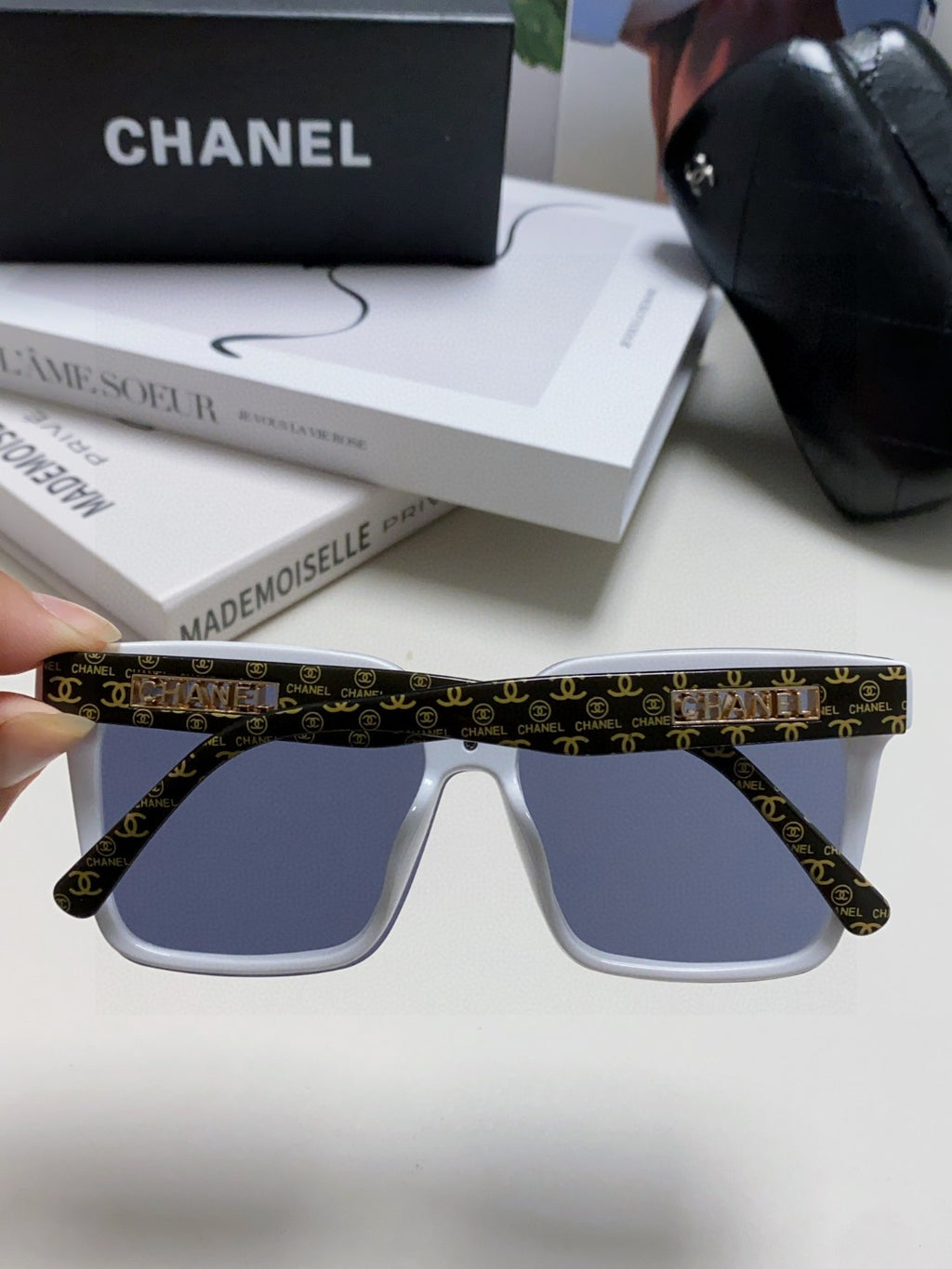 Chanel Square Blue Lens Sunglasses for Men & Women - 867074 - detail image 4