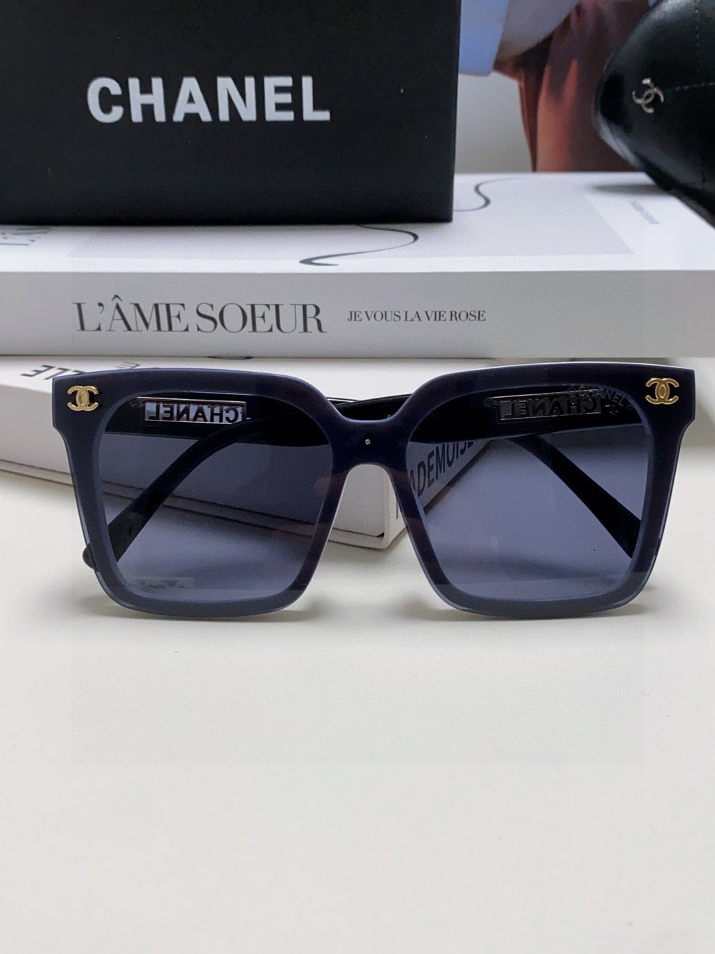 Chanel Square Blue Lens Sunglasses for Men & Women - 867074 - detail image 6