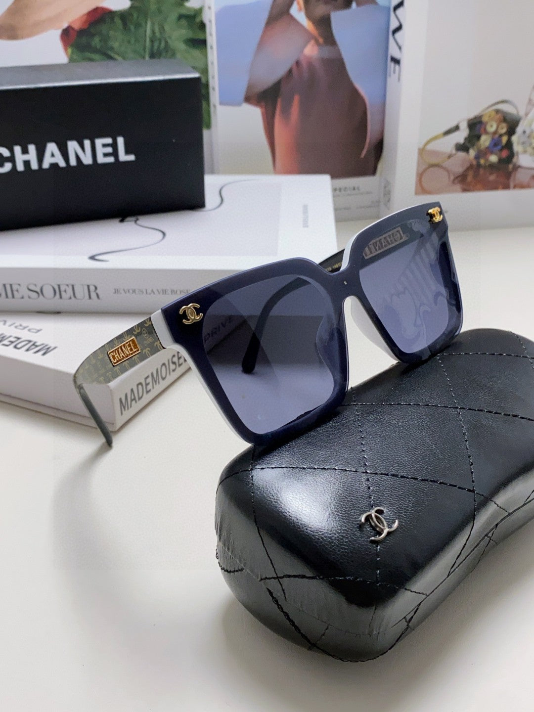 Chanel Square Blue Lens Sunglasses for Men & Women - 431511 - detail image 7