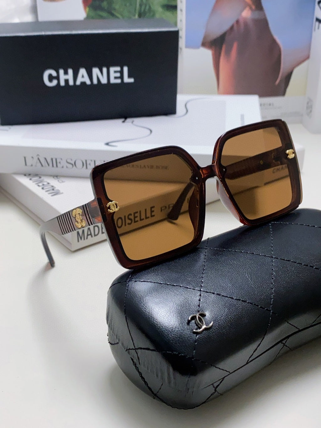 Chanel Polarized Fashion Brown Lens Sunglasses for Men & Women - 867080 - detail image 6