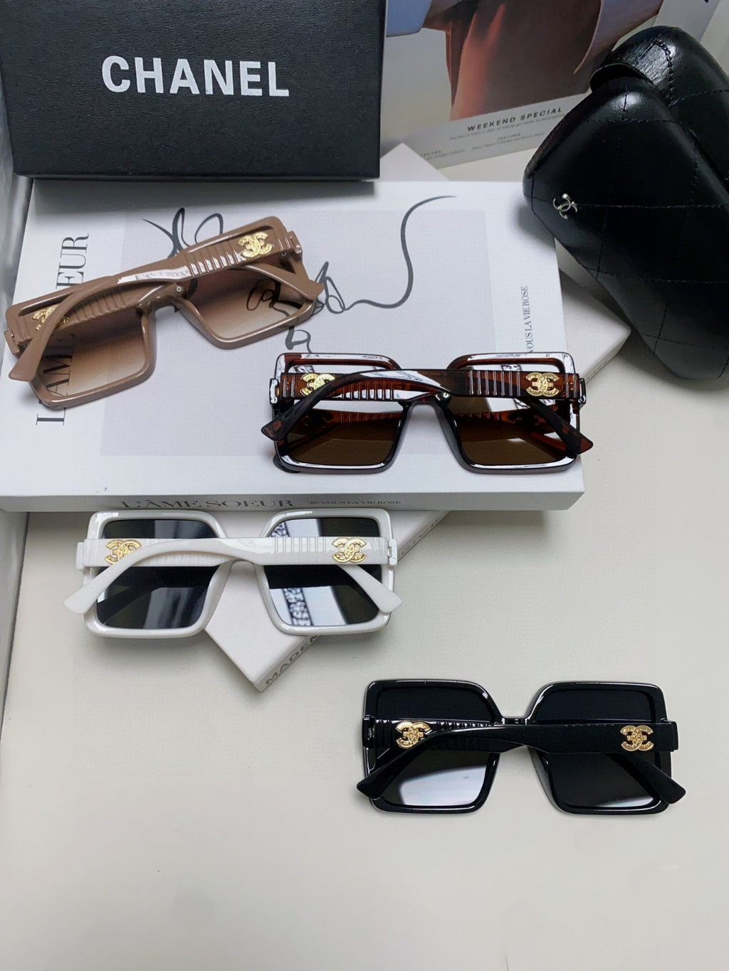 Chanel Polarized Fashion Brown Lens Sunglasses for Men & Women - 867080 - detail image 7