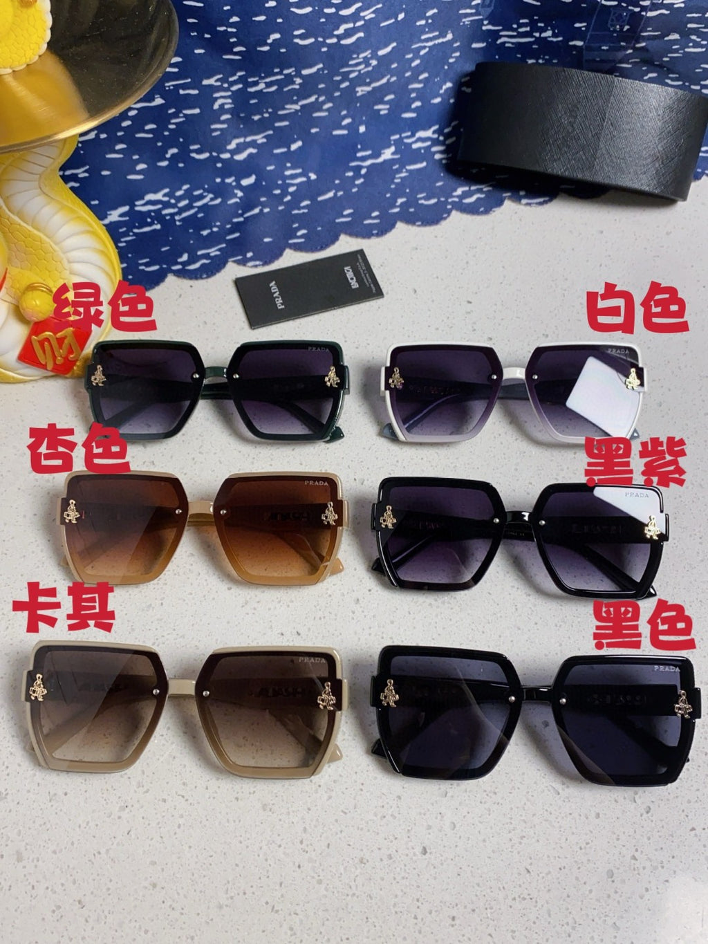 Prada Fashion Blue Lens Sunglasses for Men & Women - 465612 - detail image 12