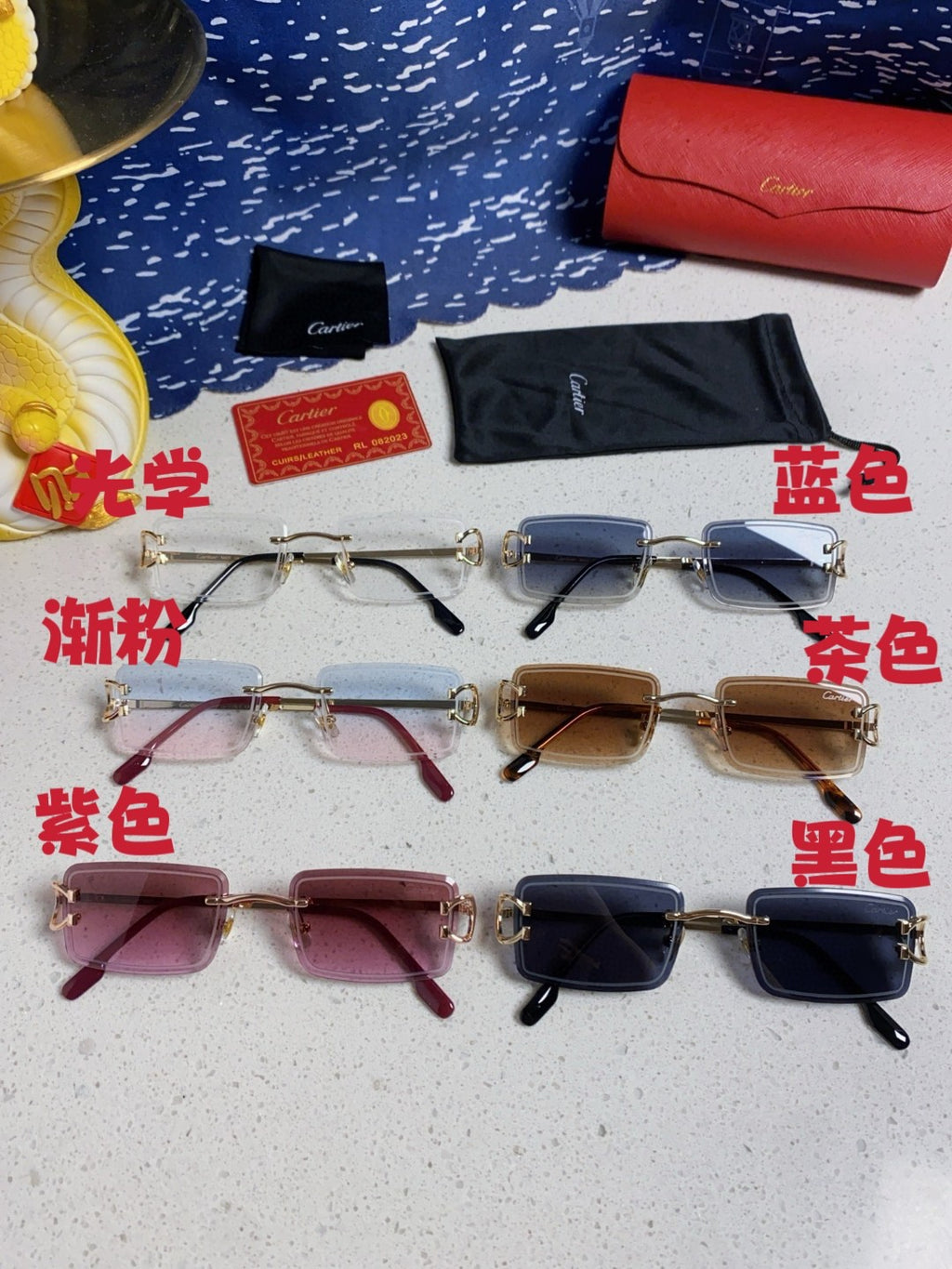 Cartier Fashion Silver Lens Sunglasses for Men & Women - 415886 - detail image 12