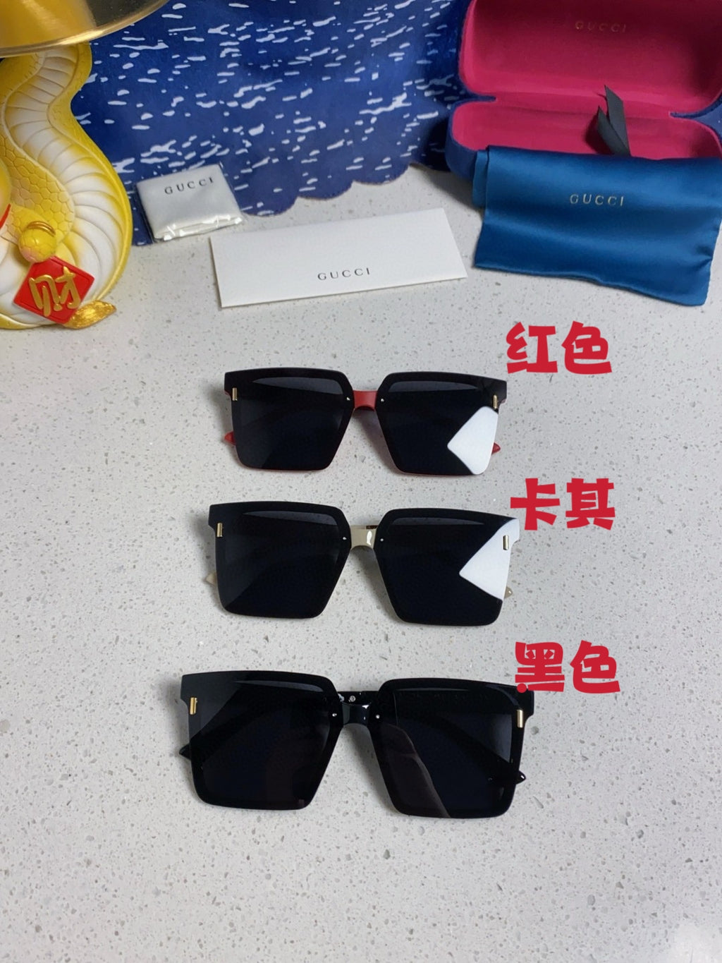 Gucci Polarized Square Silver Lens Sunglasses for Men & Women - 357878 - detail image 12