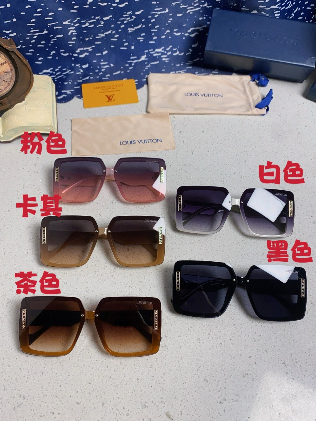 Louis Vuitton Polarized Oversized Red Lens Sunglasses for Women - 381775 - detail image 12