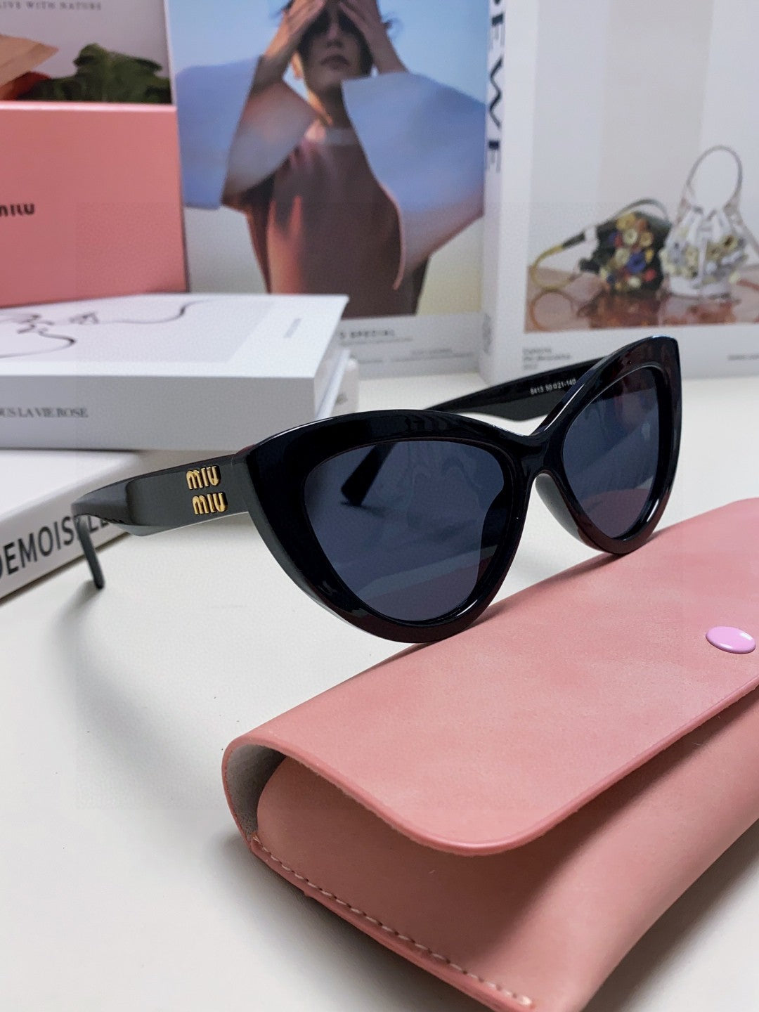 Miu Miu Cat-Eye Gray Lens Sunglasses for Men & Women - 449694 - detail image 9