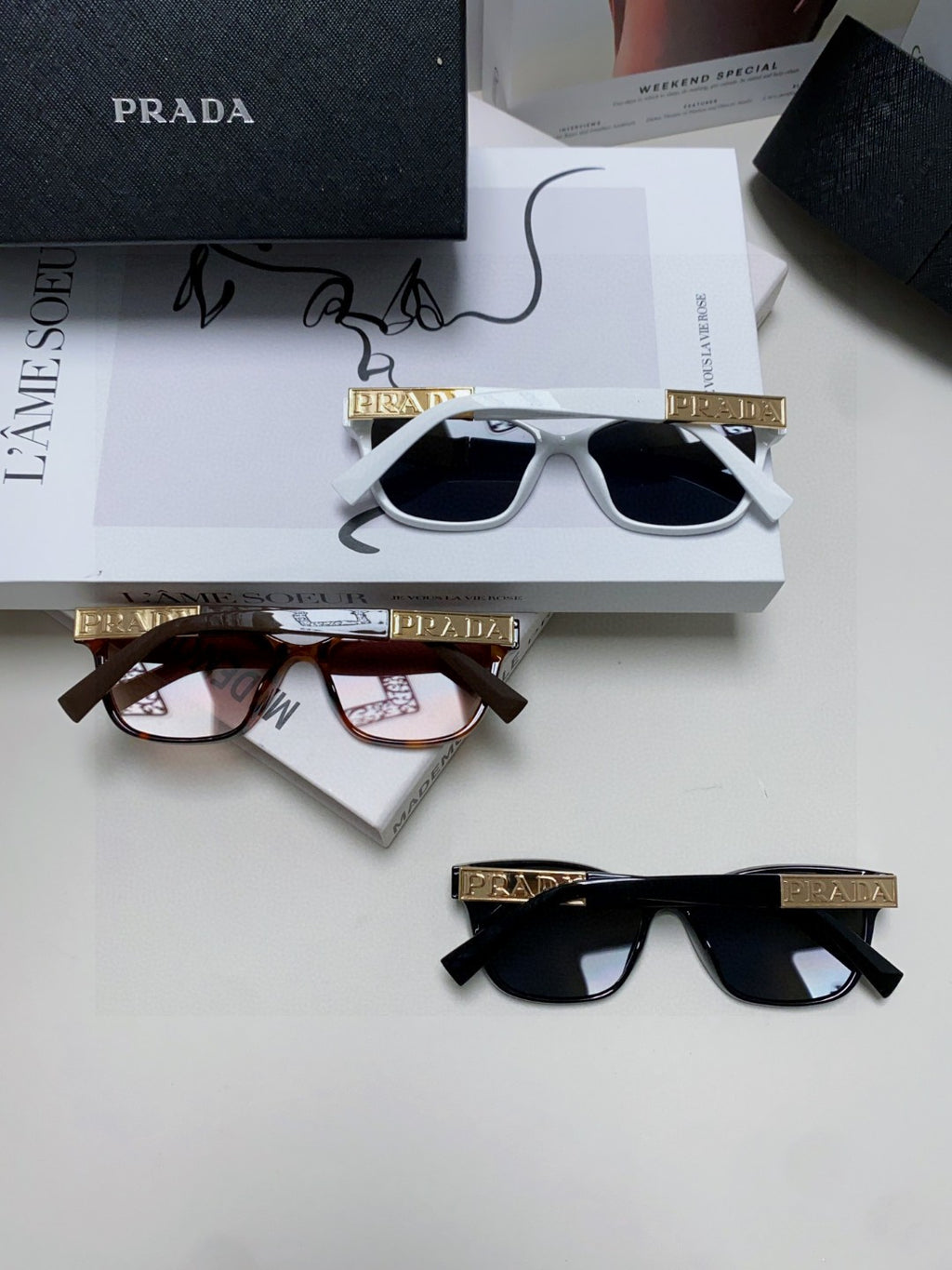 Prada Oversized Silver Lens Sunglasses for Men & Women - 449381 - detail image 8