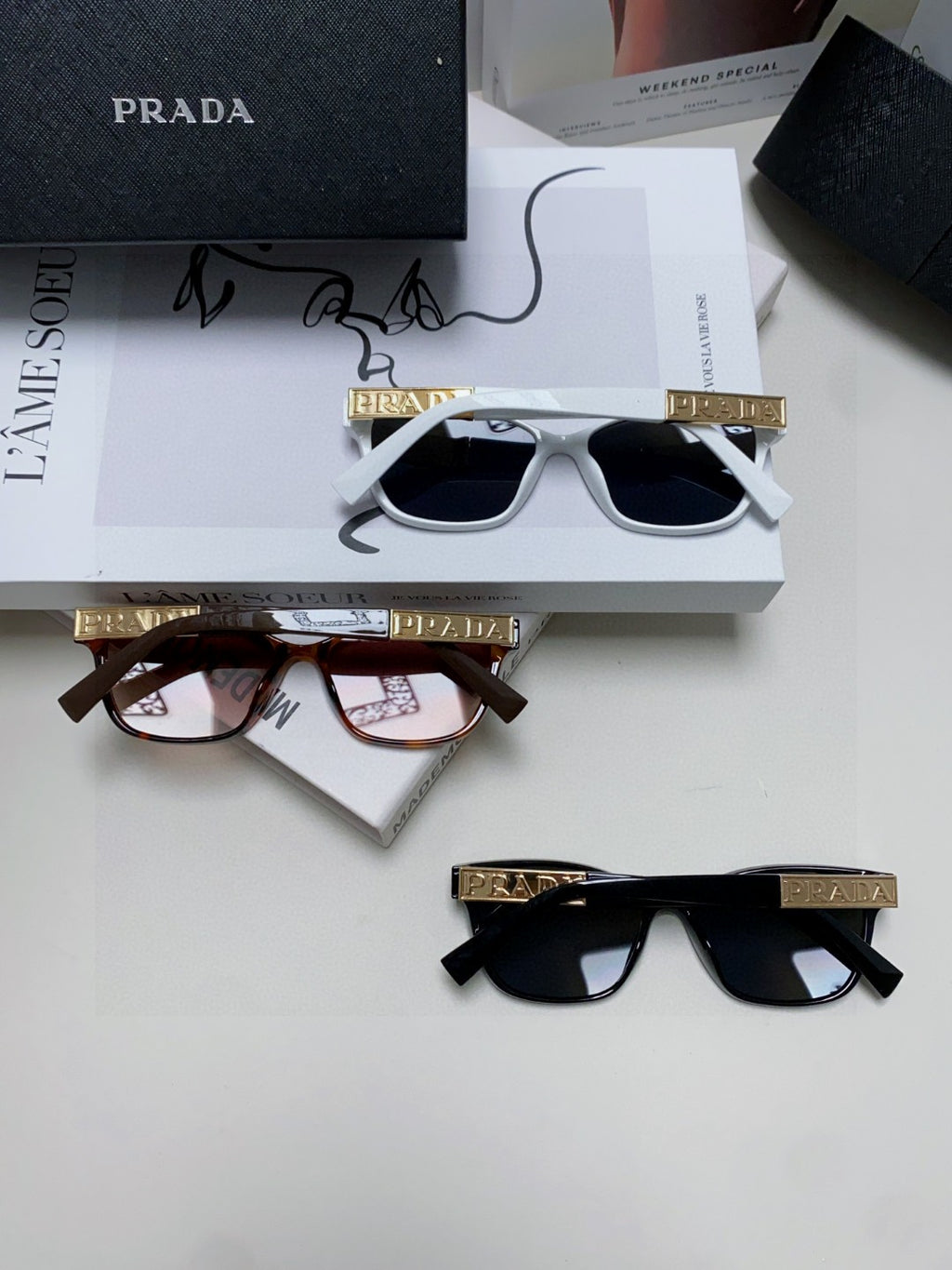 Prada Oversized Gray Lens Sunglasses for Men & Women - 449382