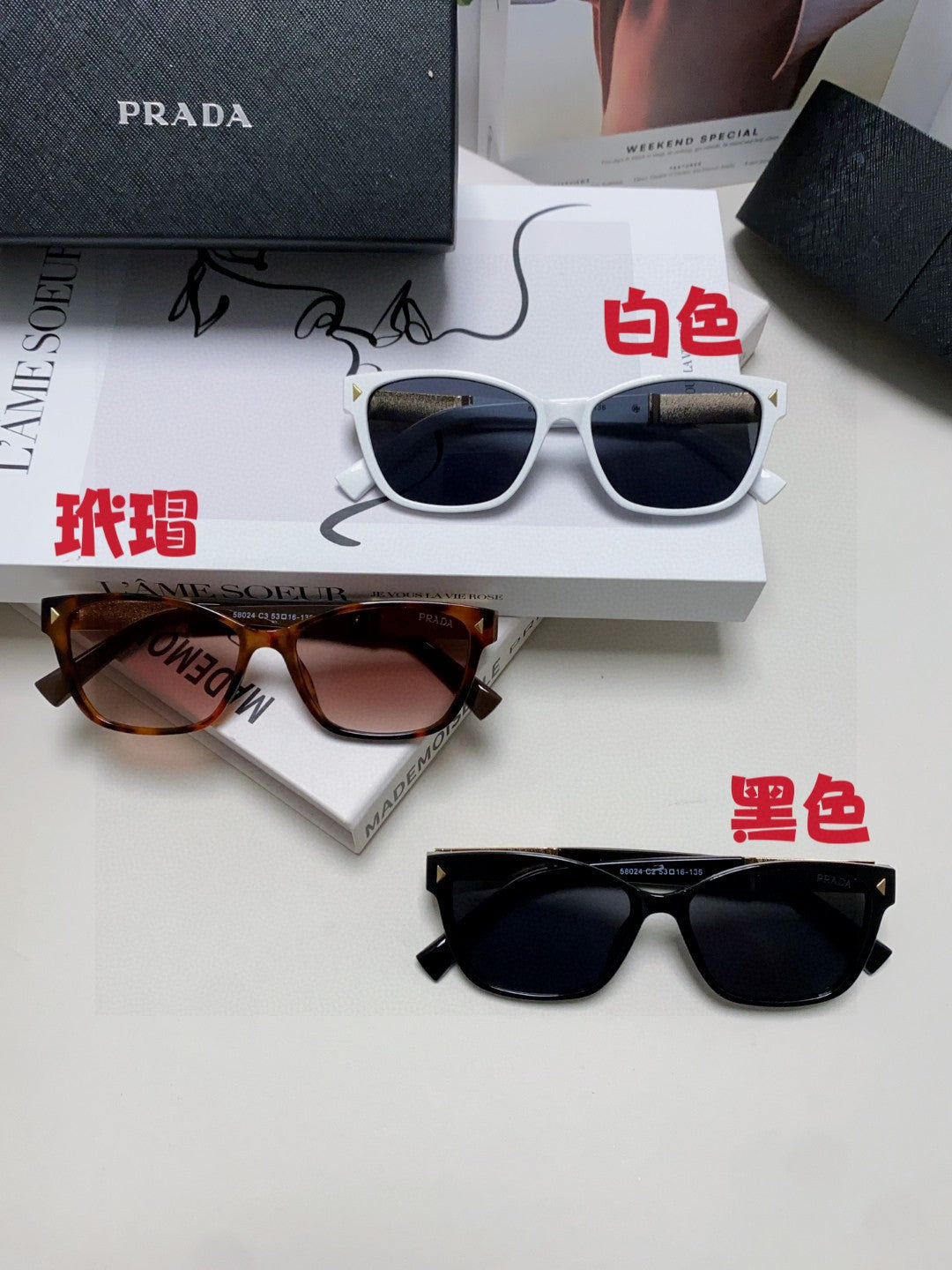 Prada Oversized Gray Lens Sunglasses for Men & Women - 449382 - detail image 2