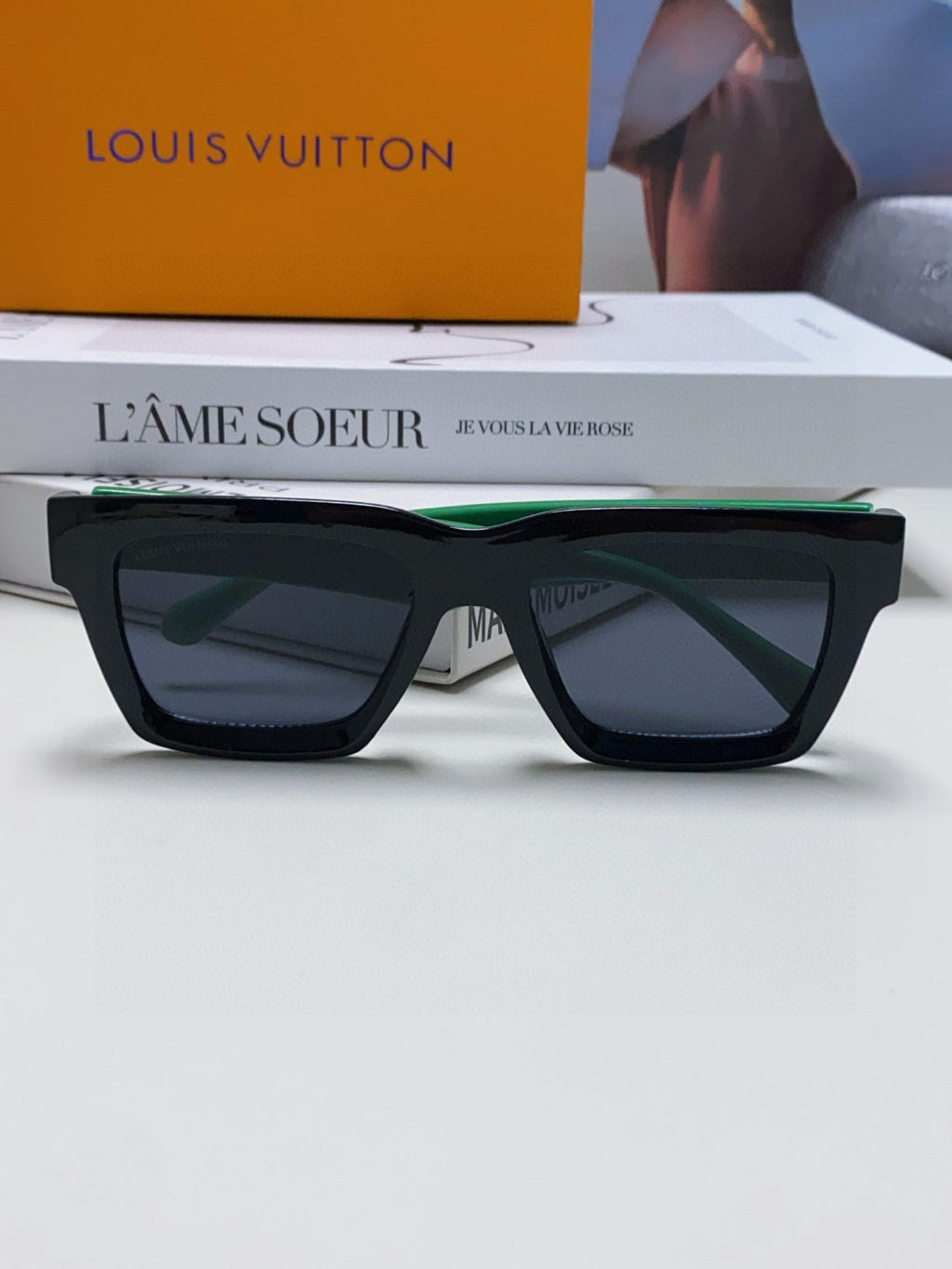 Louis Vuitton Square Black Lens Sunglasses for Men & Women - 414951 - detail image 6
