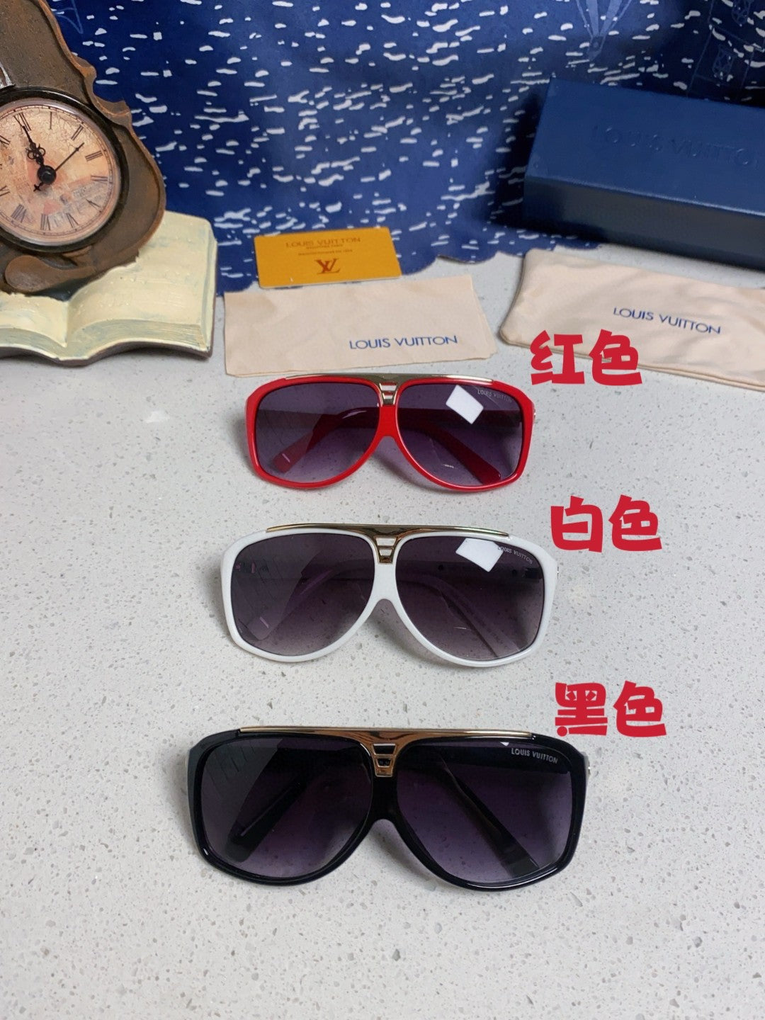Louis Vuitton Polarized Square Red Lens Sunglasses for Men & Women - detail image 13