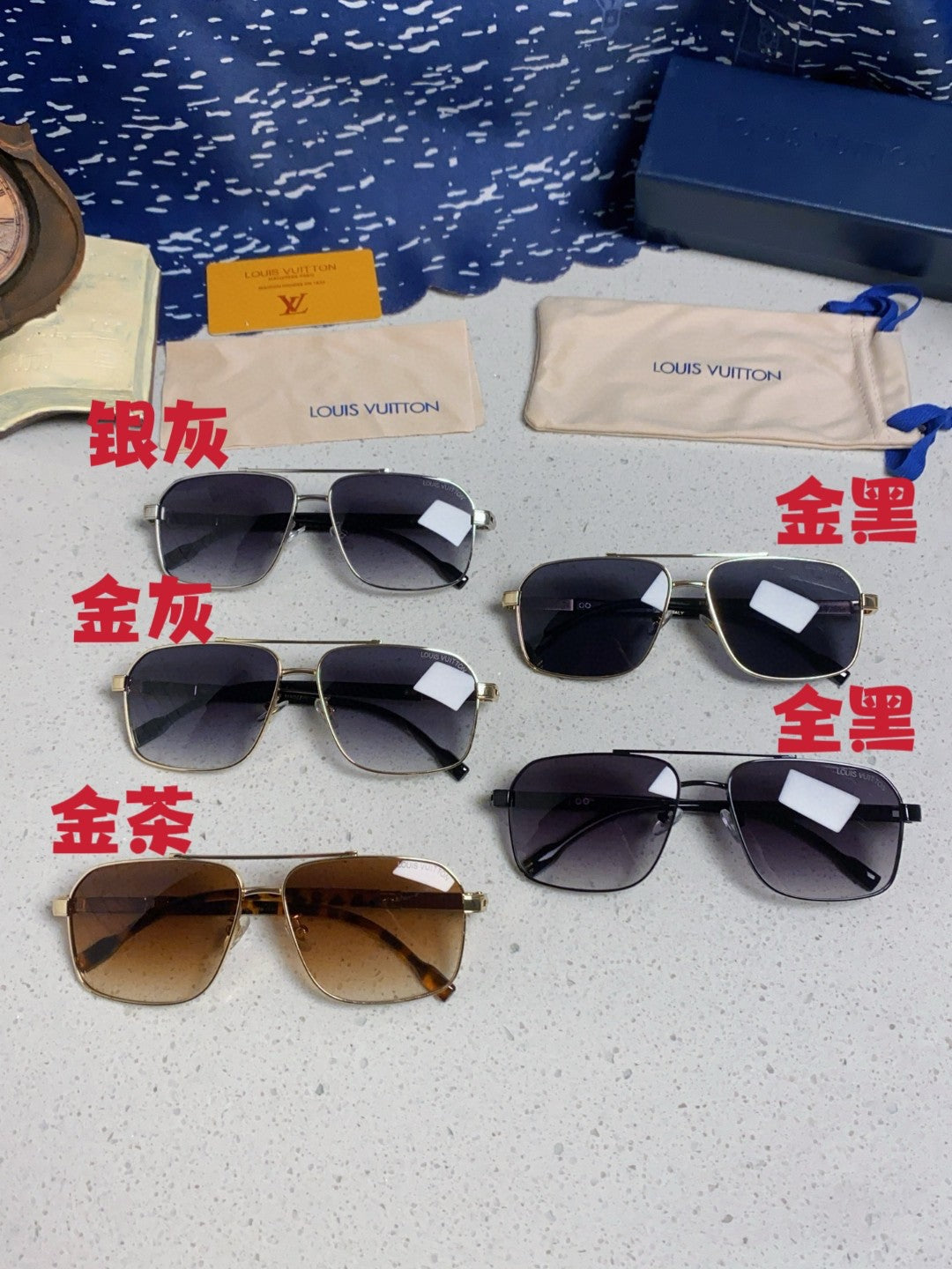 Louis Vuitton Fashion Black Lens Sunglasses for Men - 132168 - detail image 12