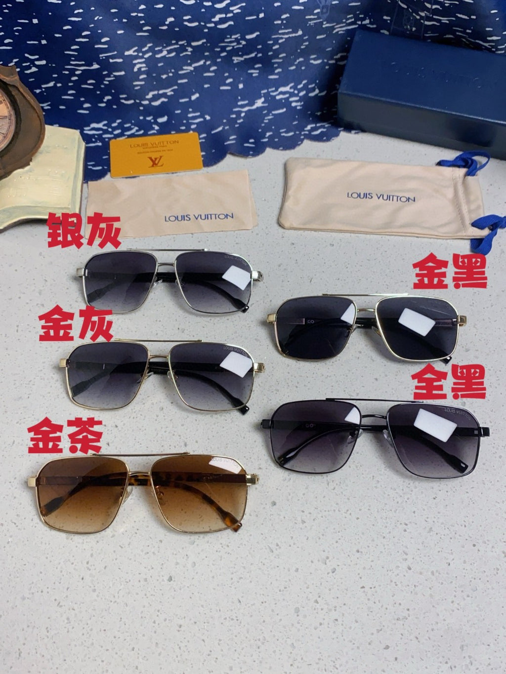 Louis Vuitton Fashion Silver Lens Sunglasses for Men - 132166 - detail image 12