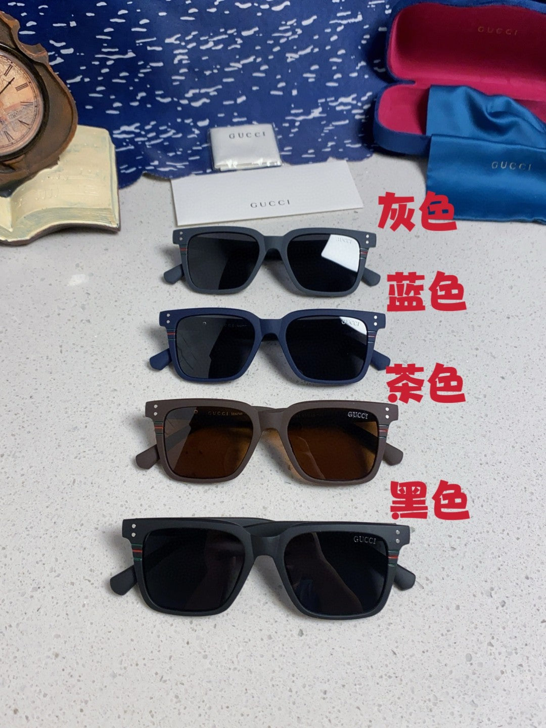 Gucci Polarized Fashion Black Lens Sunglasses for Men & Women - 132231 - detail image 12