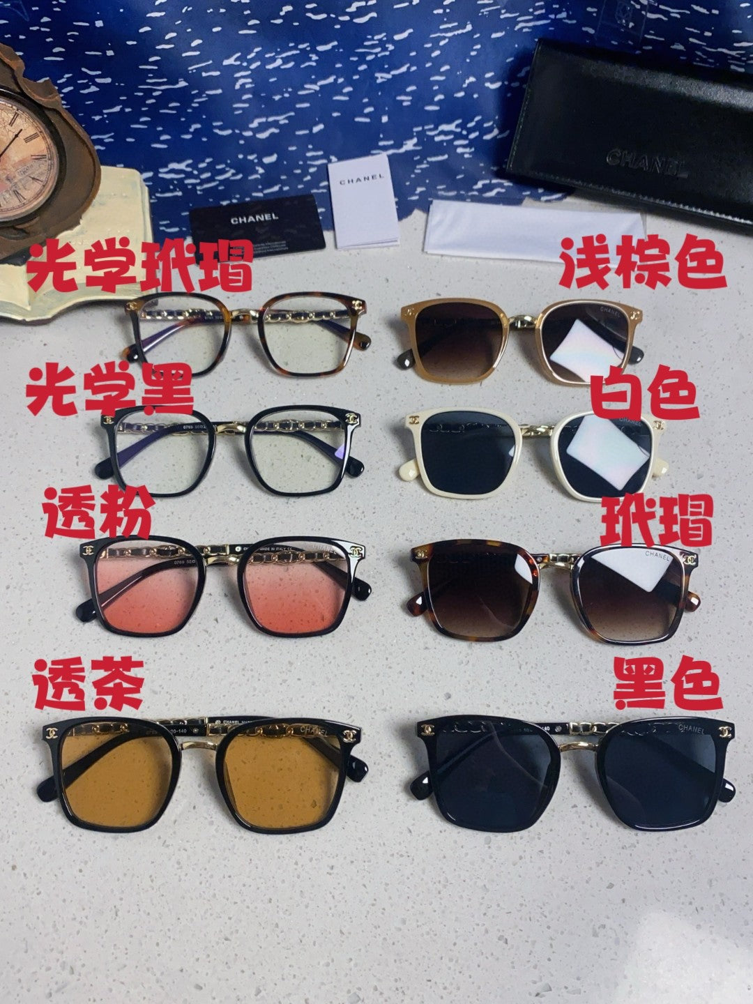 Chanel Fashion Pink Lens Sunglasses for Men & Women - detail image 12