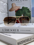 Louis Vuitton Metal Square Red Lens Sunglasses for Men & Women