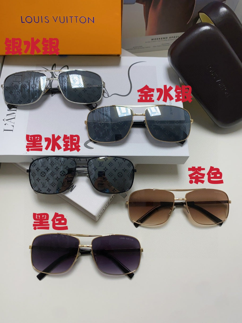 Louis Vuitton Metal Square Silver Lens Sunglasses for Men & Women - 464653 - detail image 8