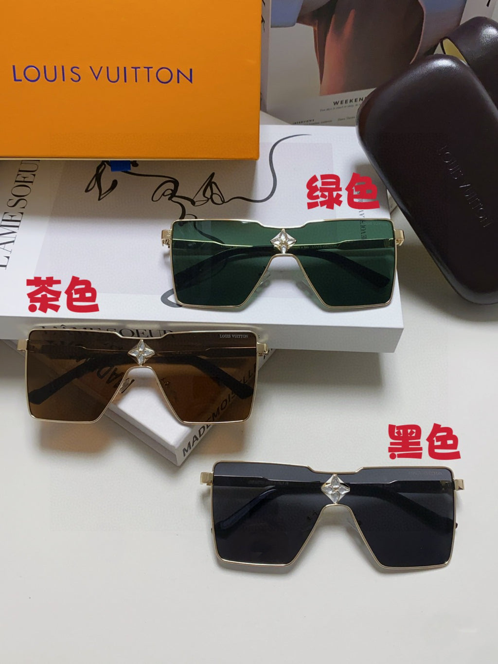 Louis Vuitton Z1700U Metal Fashion Black Lens Sunglasses for Men & Women - detail image 11