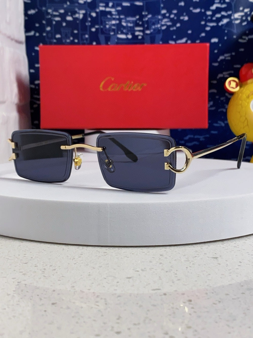 Cartier Fashion Blue Lens Sunglasses for Men & Women