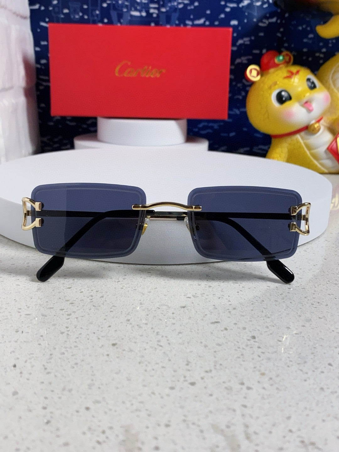 Cartier Fashion Blue Lens Sunglasses for Men & Women - 415889 - detail image 9