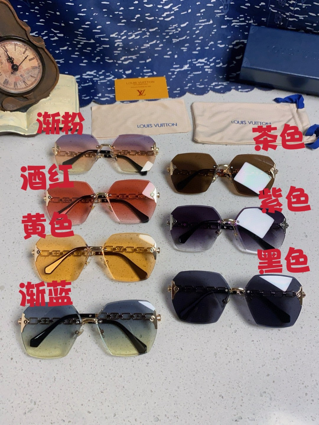 Louis Vuitton Oversized Red Lens Sunglasses for Men & Women - detail image 11