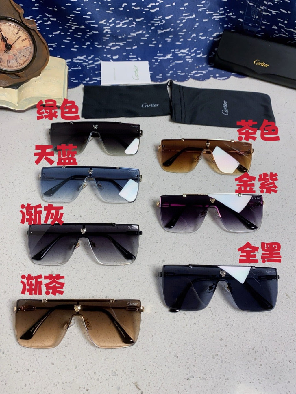 Cartier Fashion Purple Lens Sunglasses for Men - 358579 - detail image 12