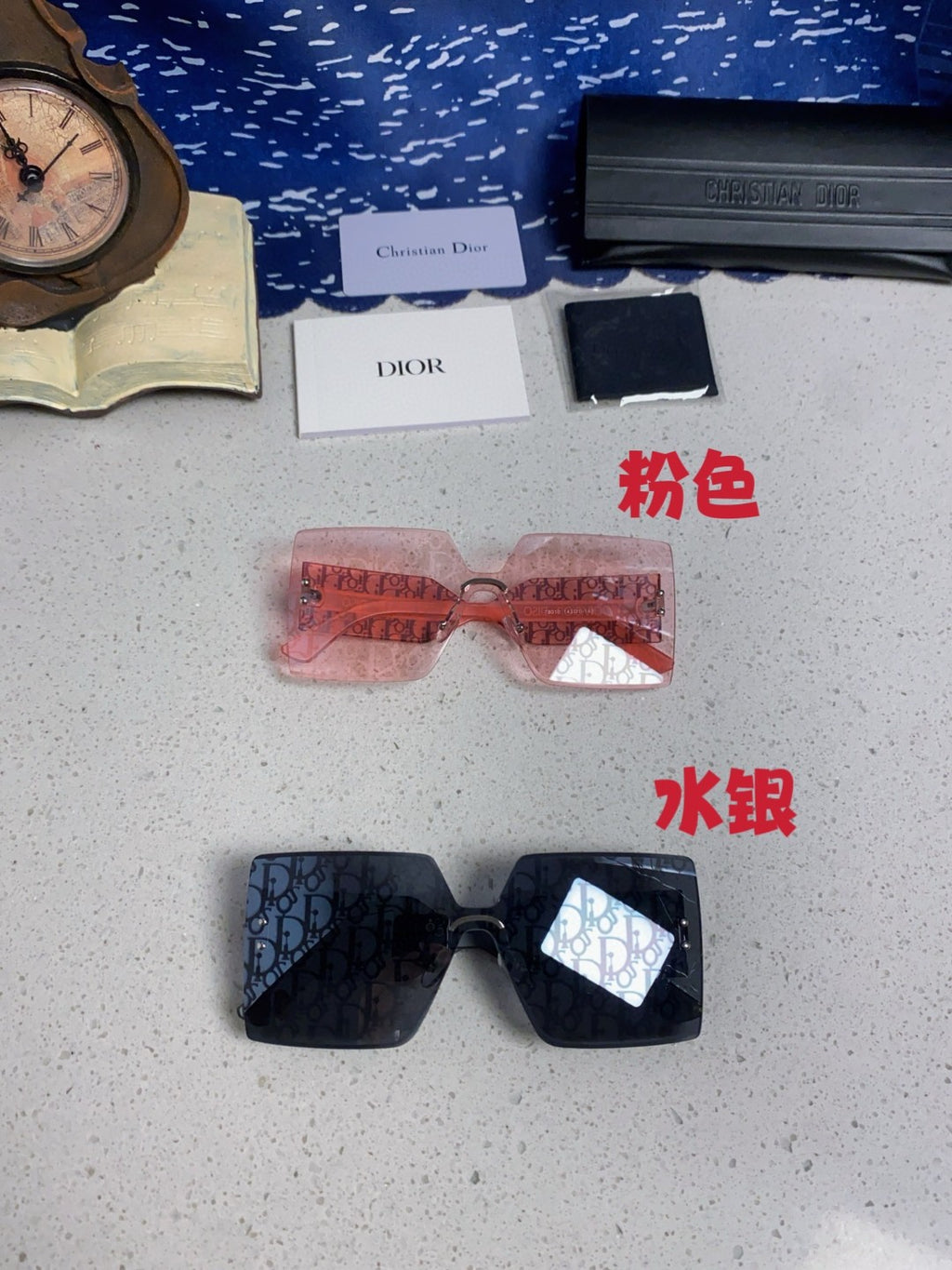 Dior Lightweight Rimless Red Lens Sunglasses for Men - 431846 - detail image 11