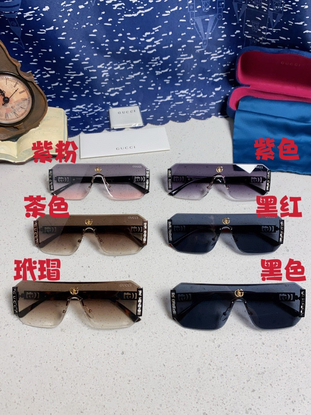 Gucci Polarized Rimless Silver Lens Sunglasses for Men & Women - 382053 - detail image 12