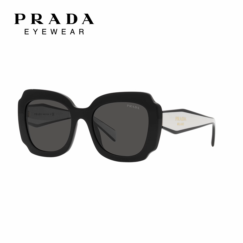 Prada 16YSF Acetate Fashion Black Lens Sunglasses for Men & Women - 415677