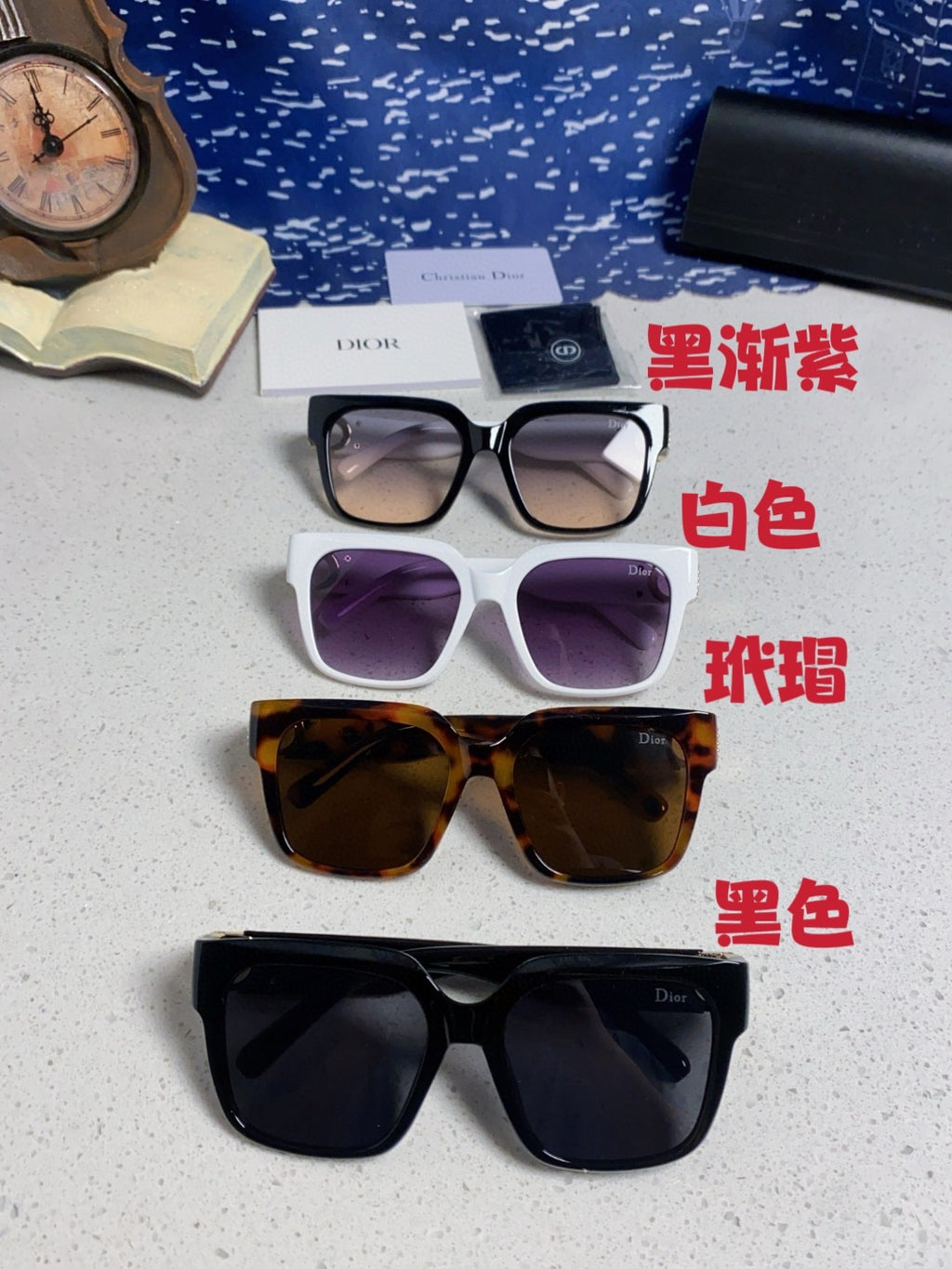 Dior Oversized Black Lens Sunglasses for Women - 431742 - detail image 12