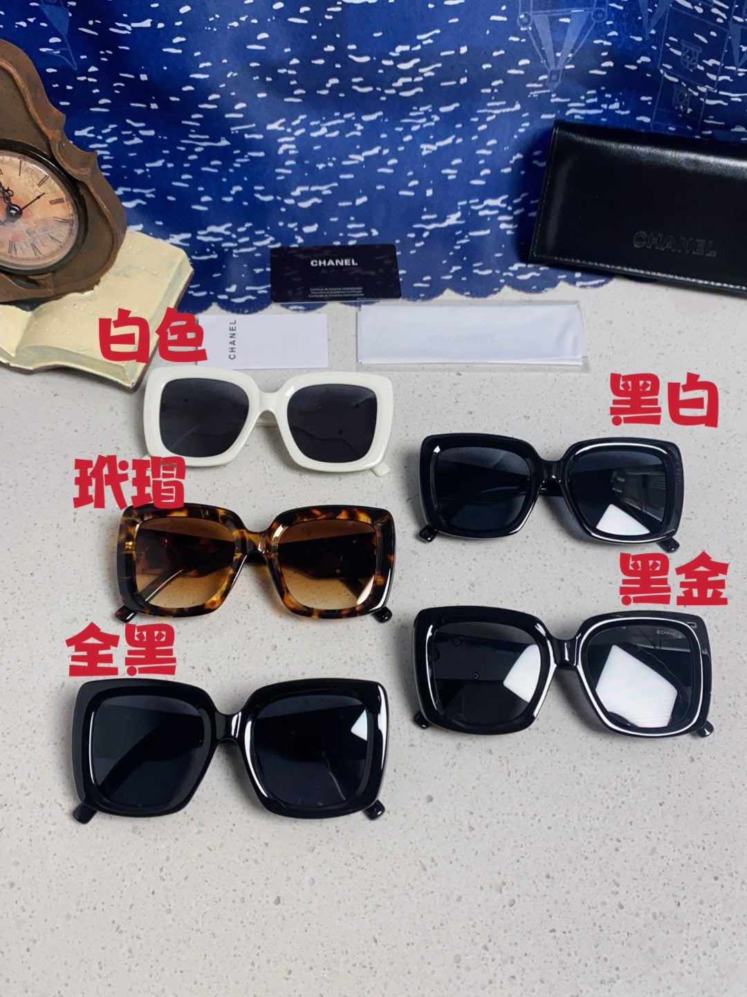 Chanel Square Blue Lens Sunglasses for Men & Women - 415292 - detail image 12