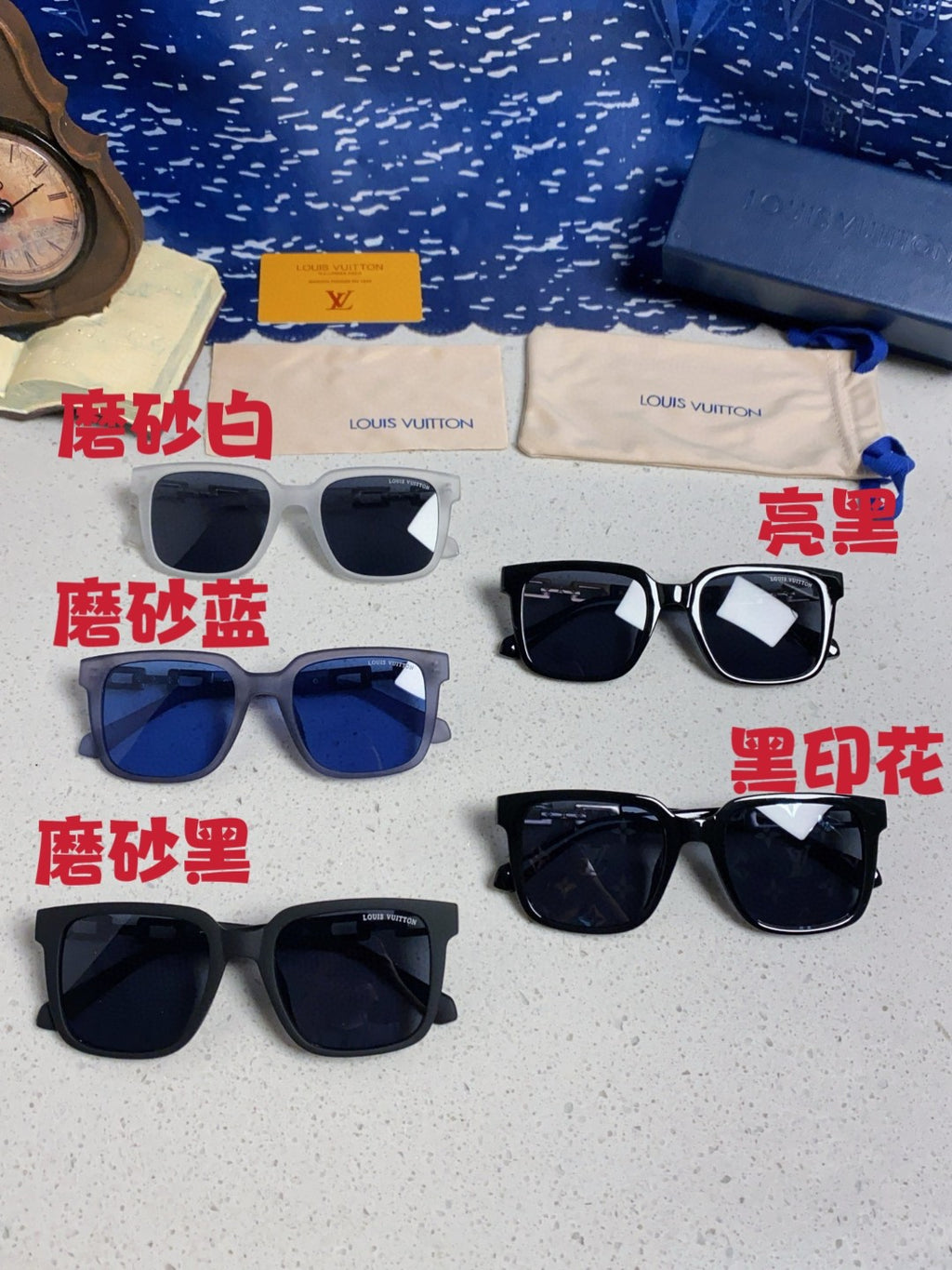 Louis Vuitton Square Black Lens Sunglasses for Men & Women - 448543 - detail image 12