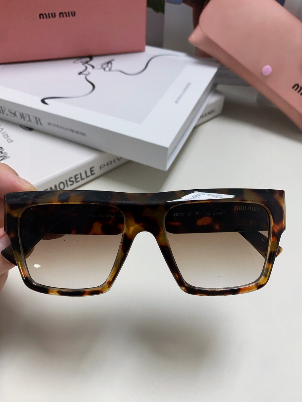 Miu Miu Square Silver Lens Sunglasses for Women - detail image 3