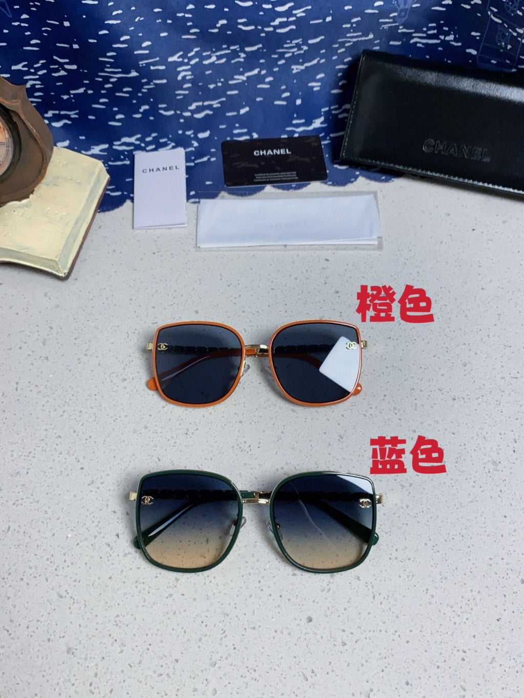 Chanel Fashion Blue Lens Sunglasses for Women - 997746 - detail image 11