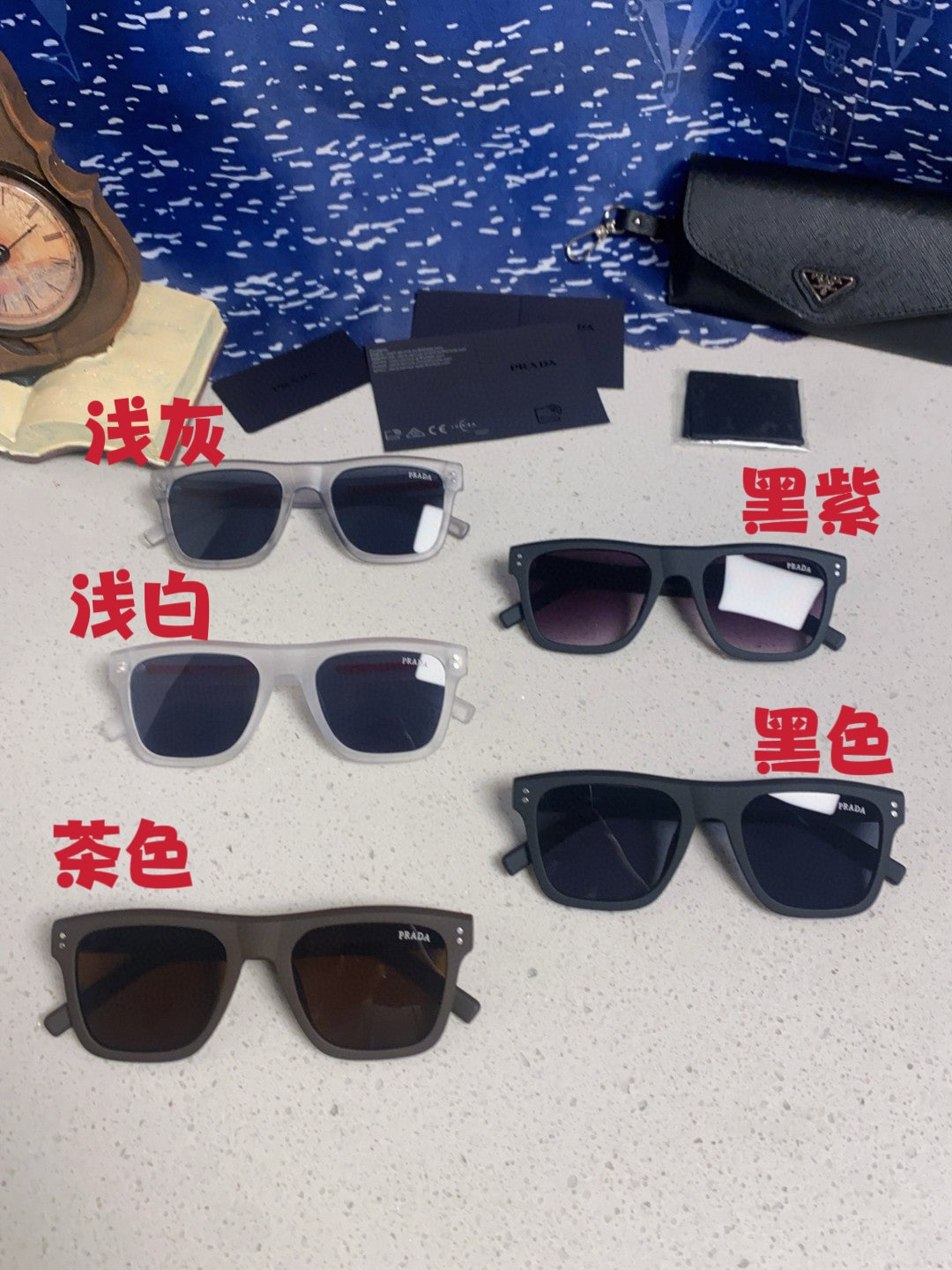 Prada Square Brown Lens Sunglasses for Men & Women - 432053 - detail image 13