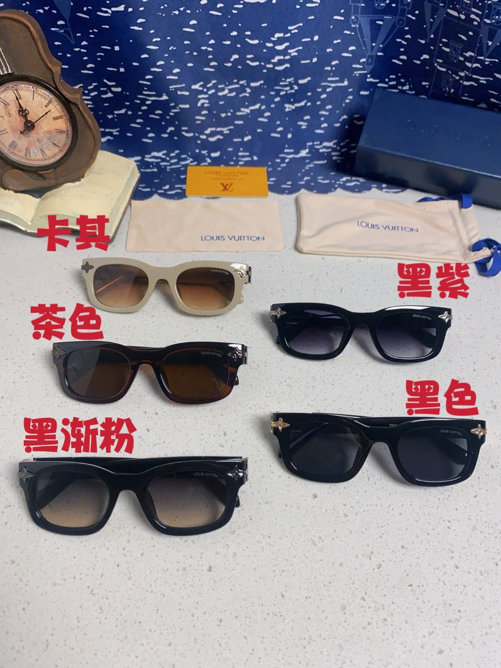 Louis Vuitton Square Red Lens Sunglasses for Men & Women - 486222 - detail image 12