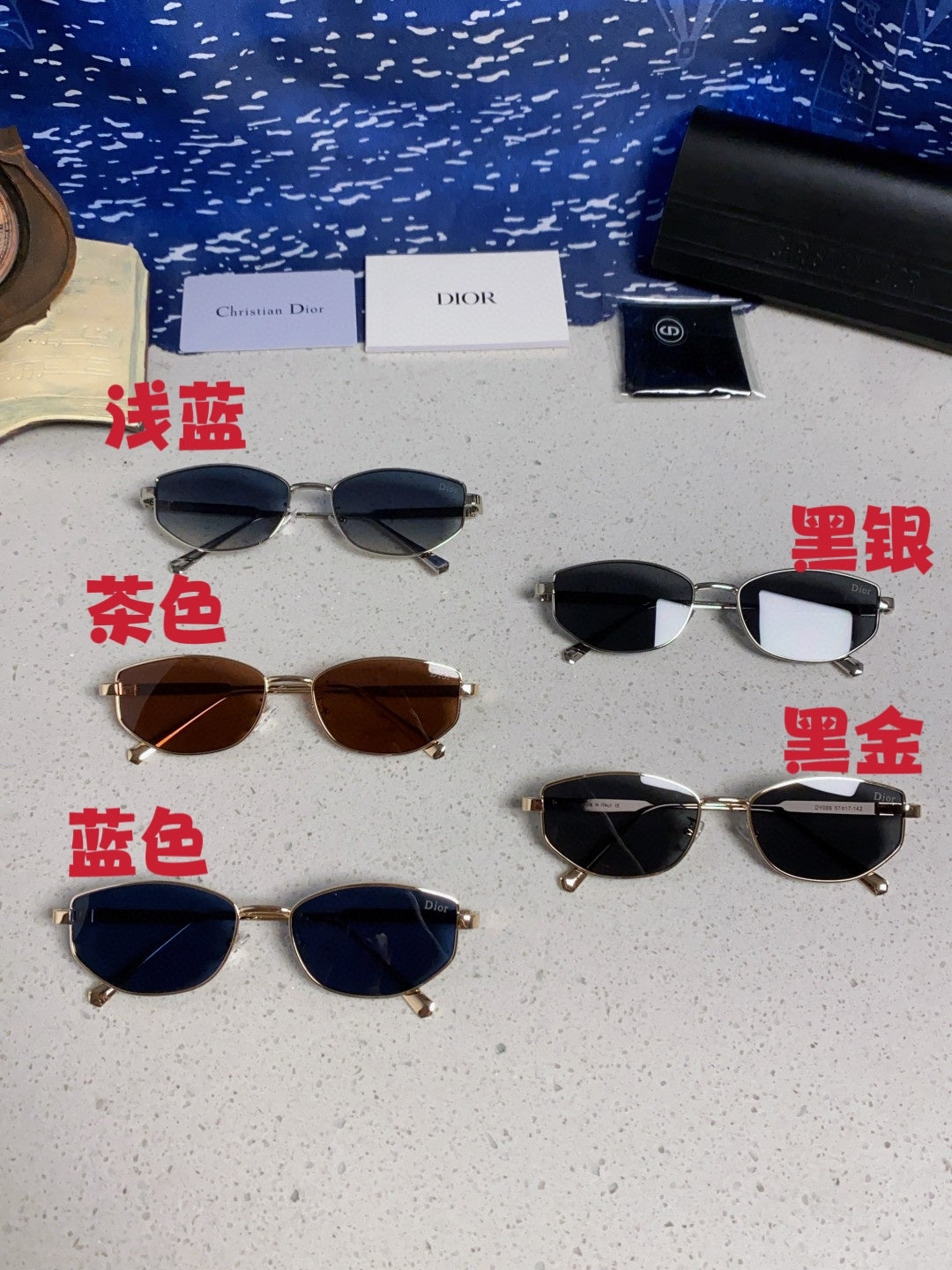 Dior Metal Round Brown Lens Sunglasses for Men & Women - 158404 - detail image 12