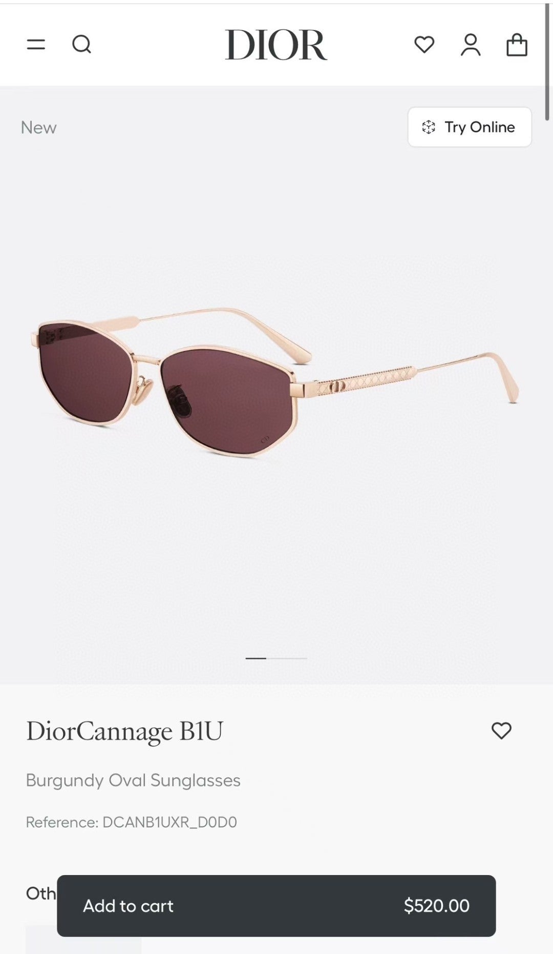 Dior Metal Round Red Lens Sunglasses for Men & Women - 158403