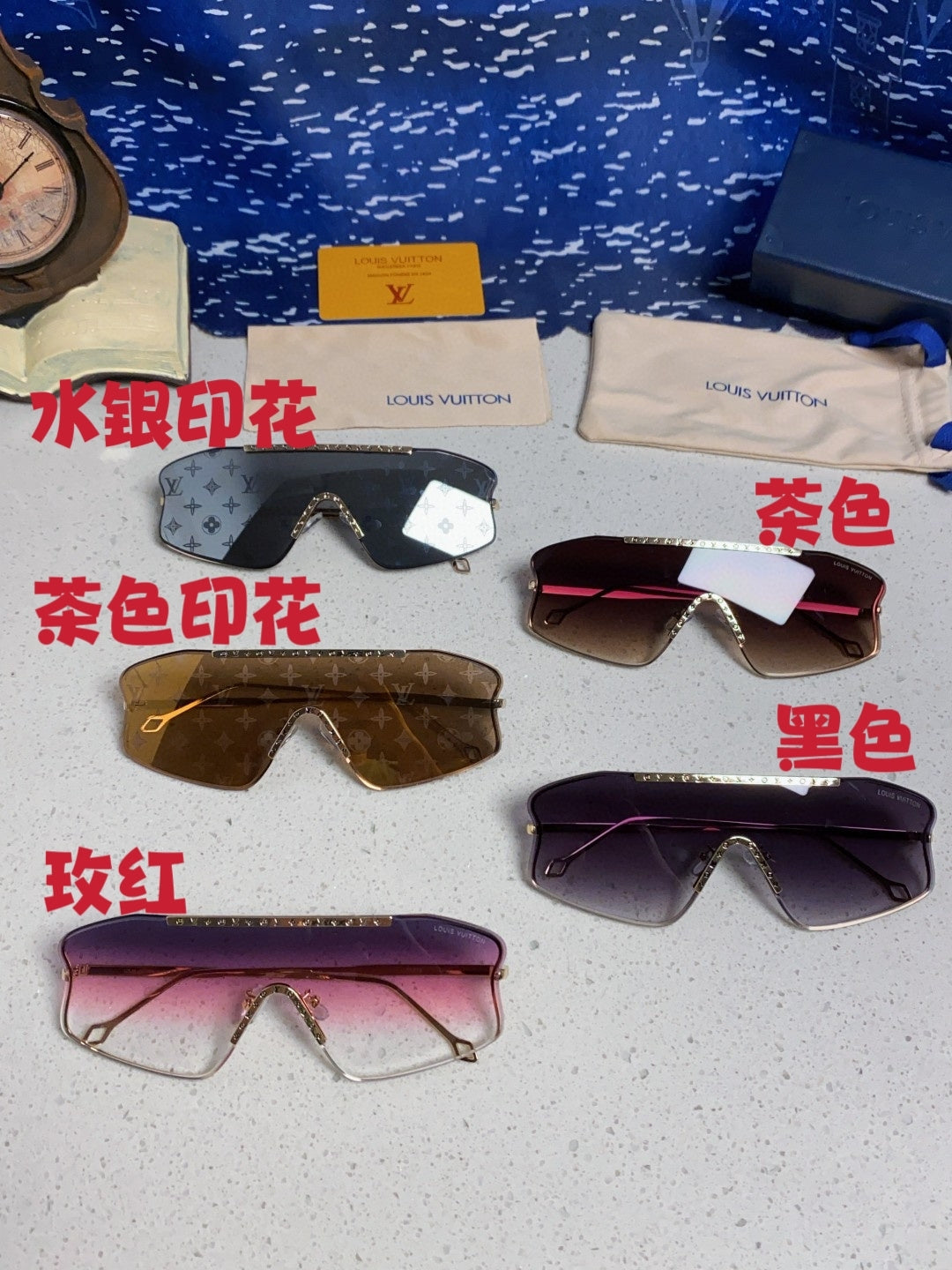 Louis Vuitton Lightweight Rimless Brown Lens Sunglasses for Men & Women - detail image 11