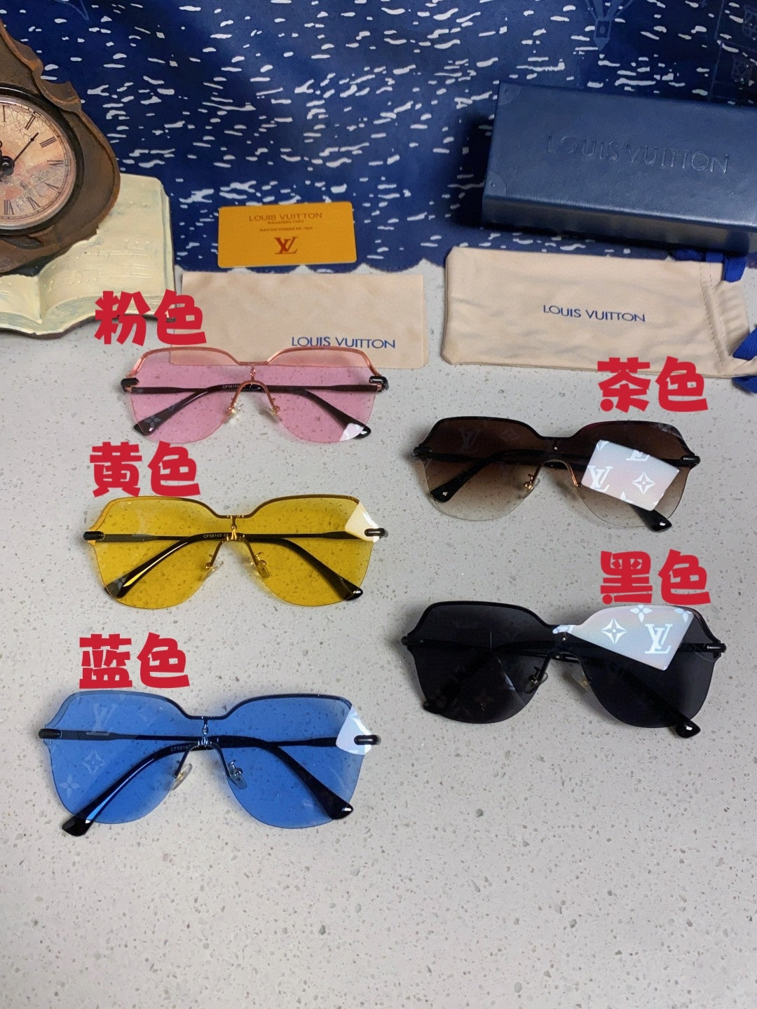 Louis Vuitton Lightweight Rimless Blue Lens Sunglasses for Women - 464645 - detail image 10