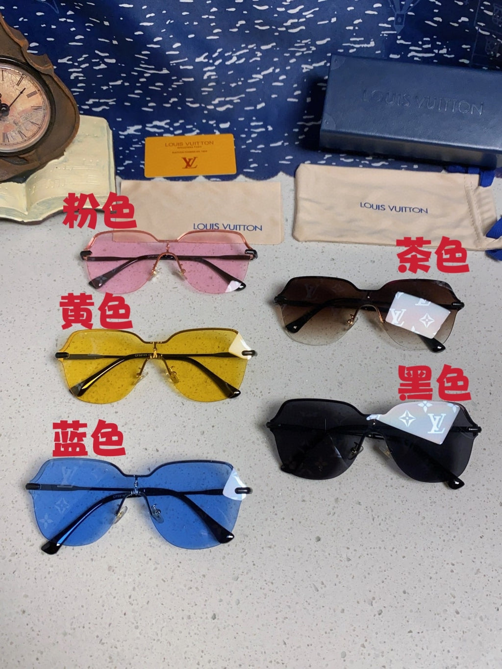 Louis Vuitton Lightweight Rimless Orange Lens Sunglasses for Women - detail image 10